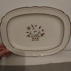Cumberland Stoneware Mayblossom Serving Platter Made in Japan 70's
